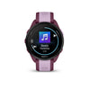 Garmin, Forerunner 165 Music, Watch, Watch Color: Berry, Wristband: Lilac - Silicone