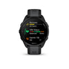 Garmin, Forerunner 165, Watch, Watch Color: Grey, Wristband: Whitestone - Silicone