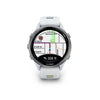 Garmin, Forerunner 970, Watch, Watch Color: Black, Wristband: Black/Translucent Whitestone- Silicone