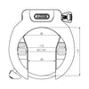 Abus, 4750SL NR Pro Amparo, Frame Lock, Key, Black
